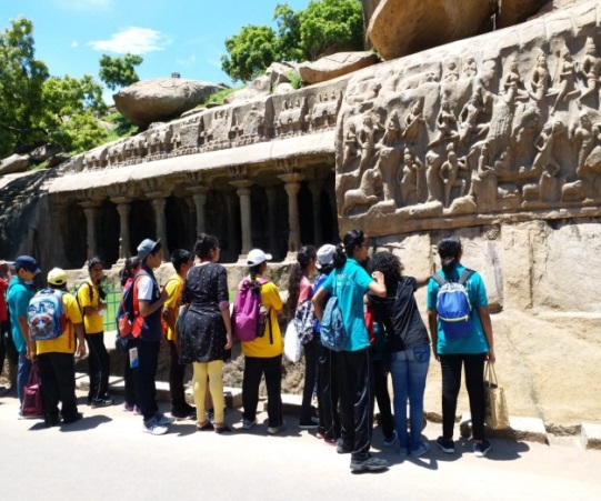 IB Kids on a Field Trip at Mahabalipuram
